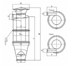 чертеж циклона ЦОЛ в Славянске-на-Кубани
